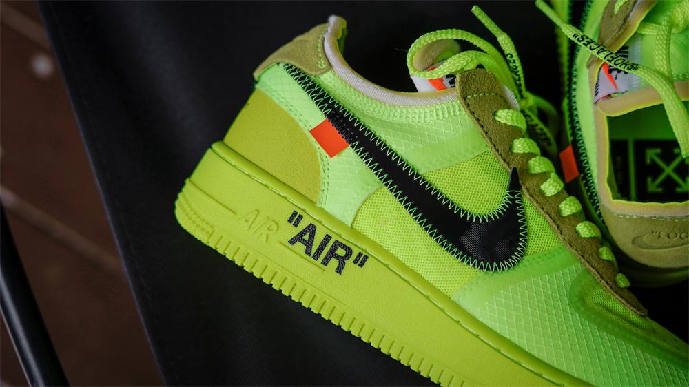 PK God OFF-WHITE x Nike Air Force 1 Volt OW AF1 Lemon Yellow AO4606-700 Ready to ship